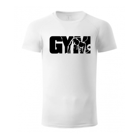 Gym muška record majica za trening bela